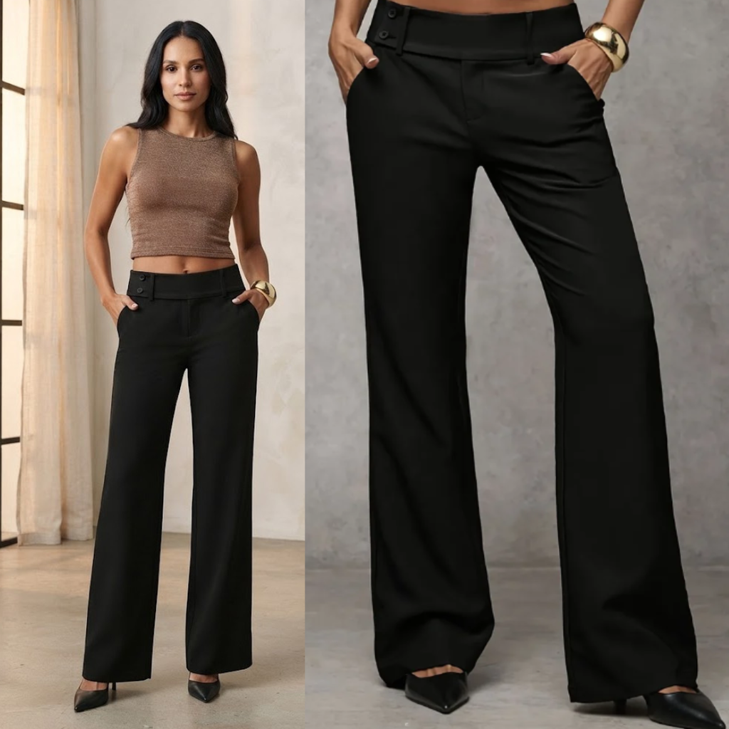 CATERINA™ | PANTALÓN DE VESTIR RECTO DE TALLE ALTO
