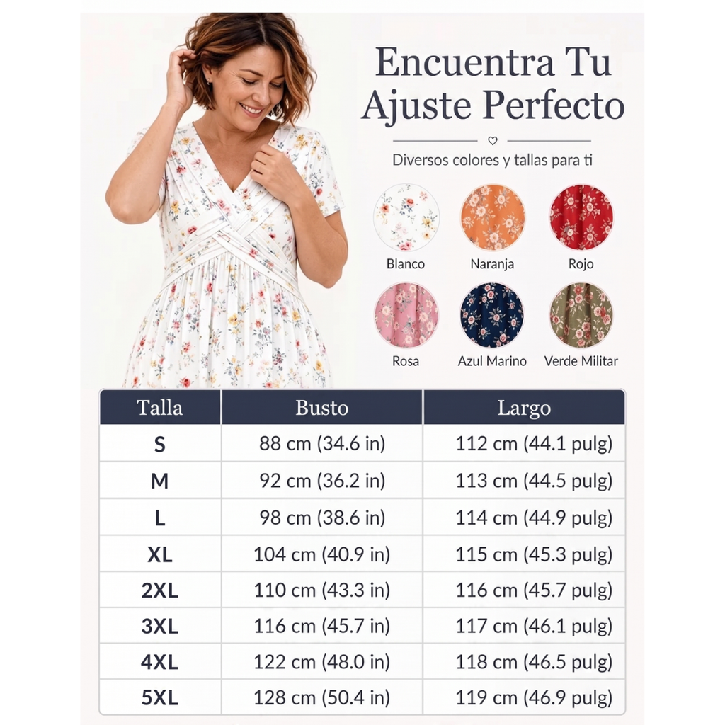 Vestido Midi Floral-Rosa Elena