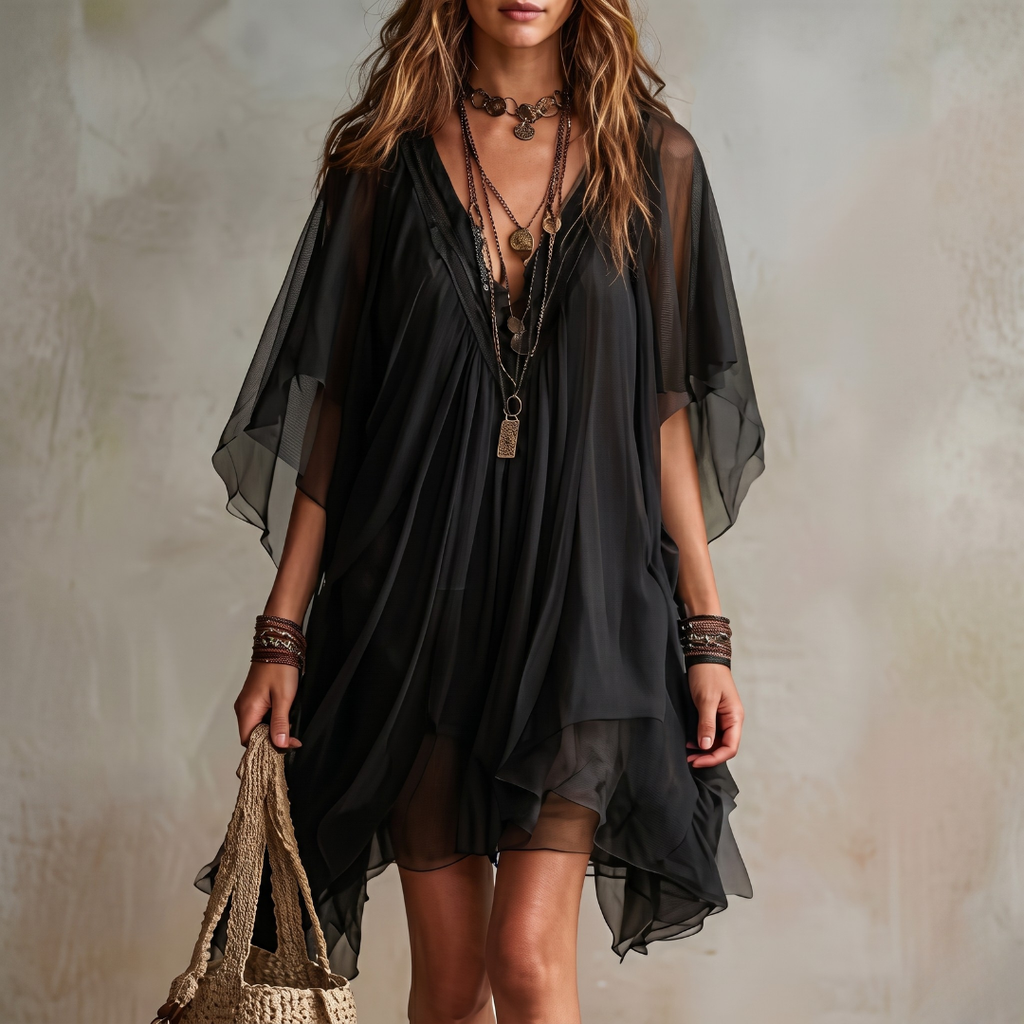 Vestido Boho Escote en V - Paula