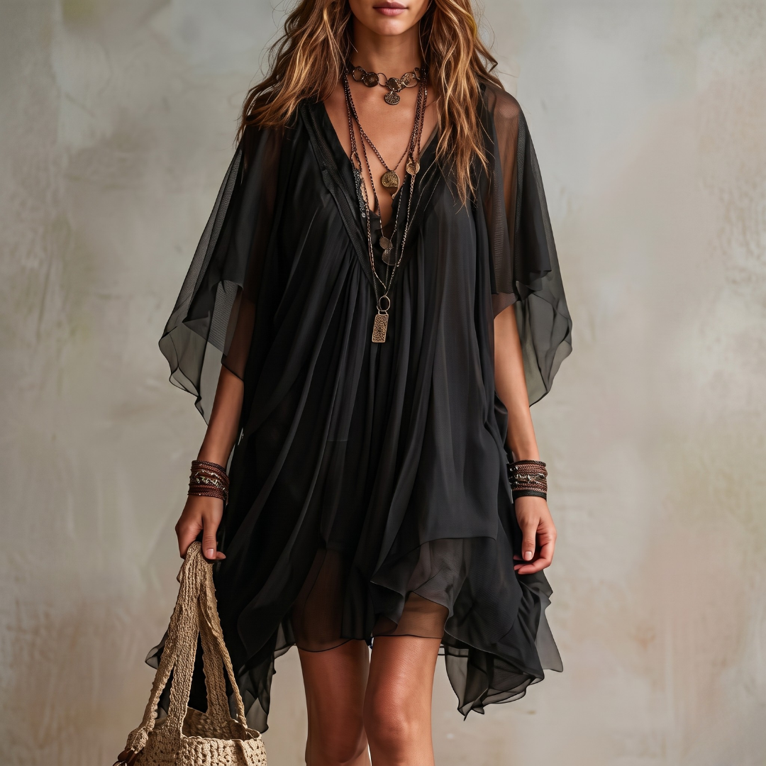 Vestido Boho Escote en V - Paula