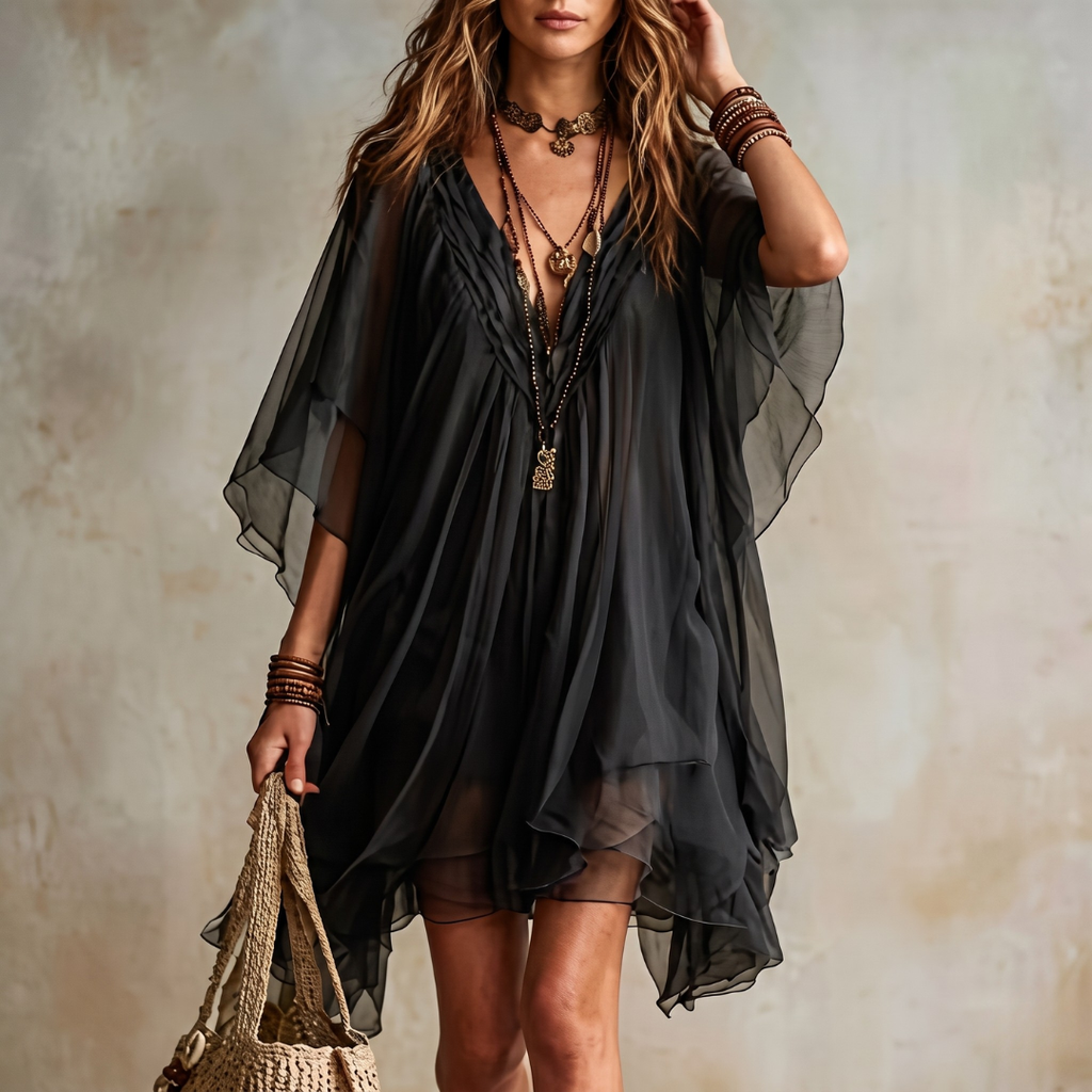 Vestido Boho Escote en V - Paula