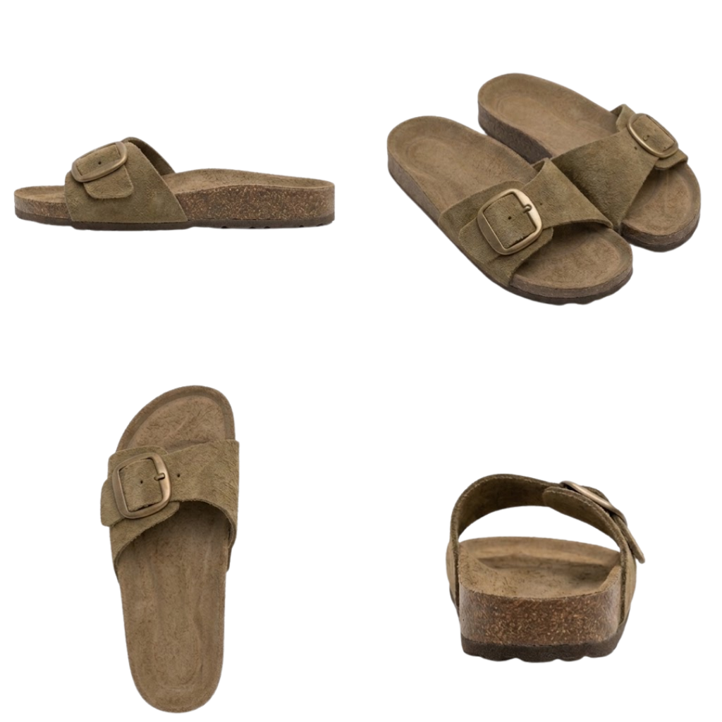 LUCIA™ | SANDALIAS PLANAS ANATÓMICAS DE UNA HEBILLA