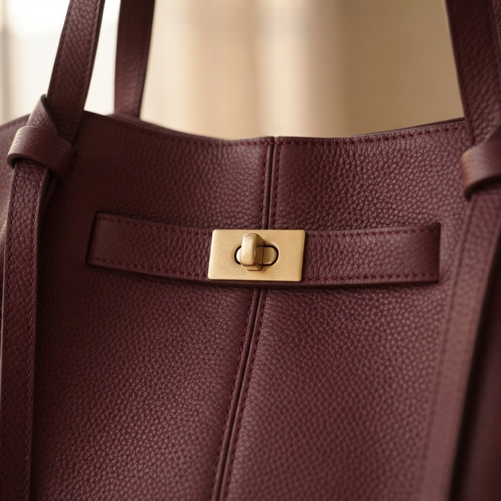 BOLSO SHOPPER DE HOMBRO "ELENA" - BURGUNDY