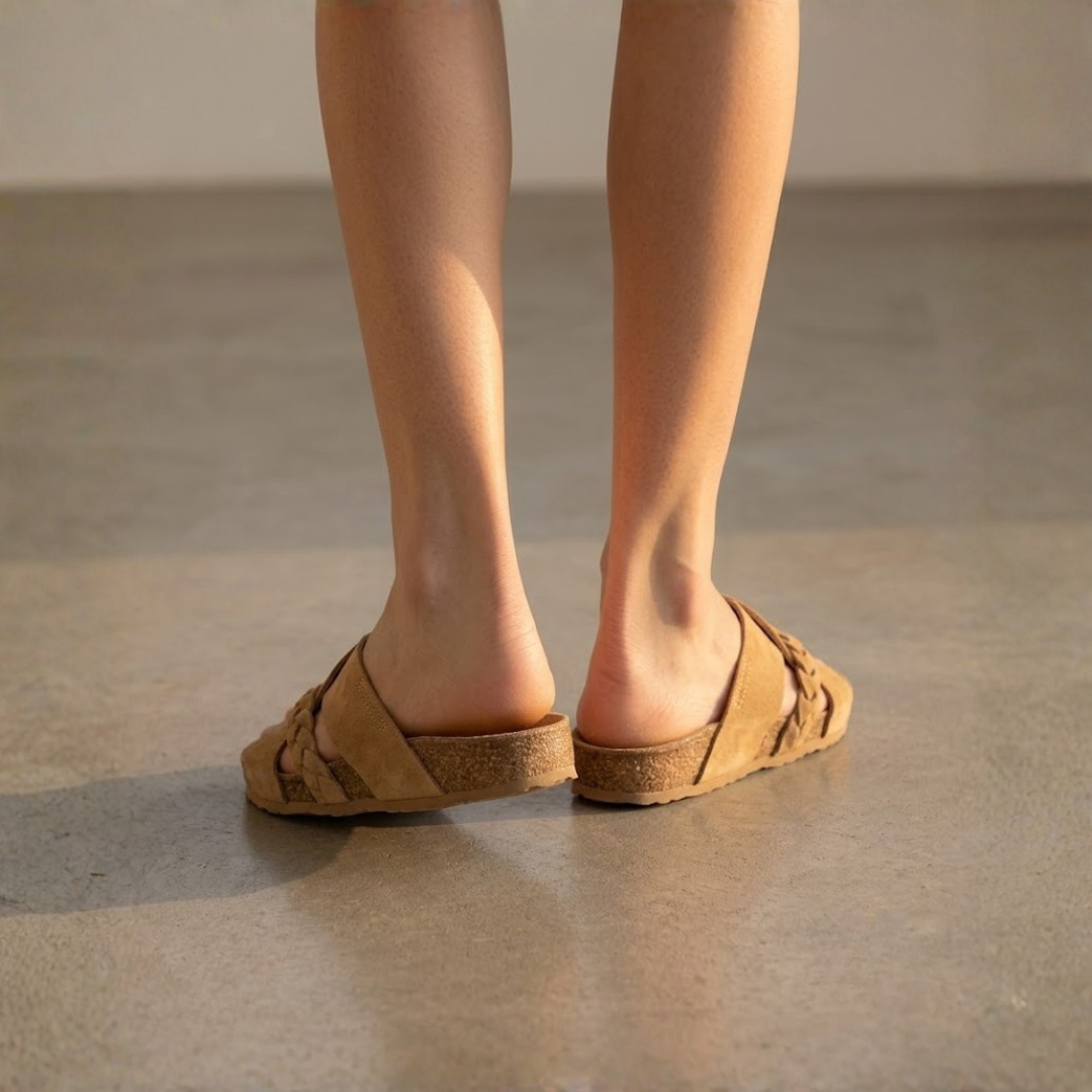 SANDALIAS PLANAS ANATÓMICAS TRENZADAS "CARMEN"