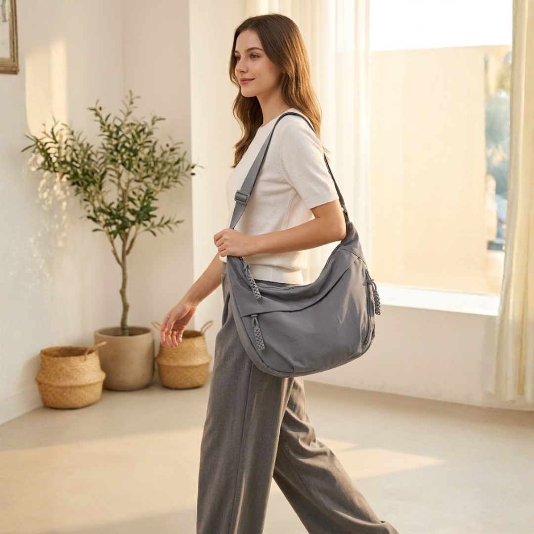 BOLSO HOBO NYLON URBANO "ELENA"