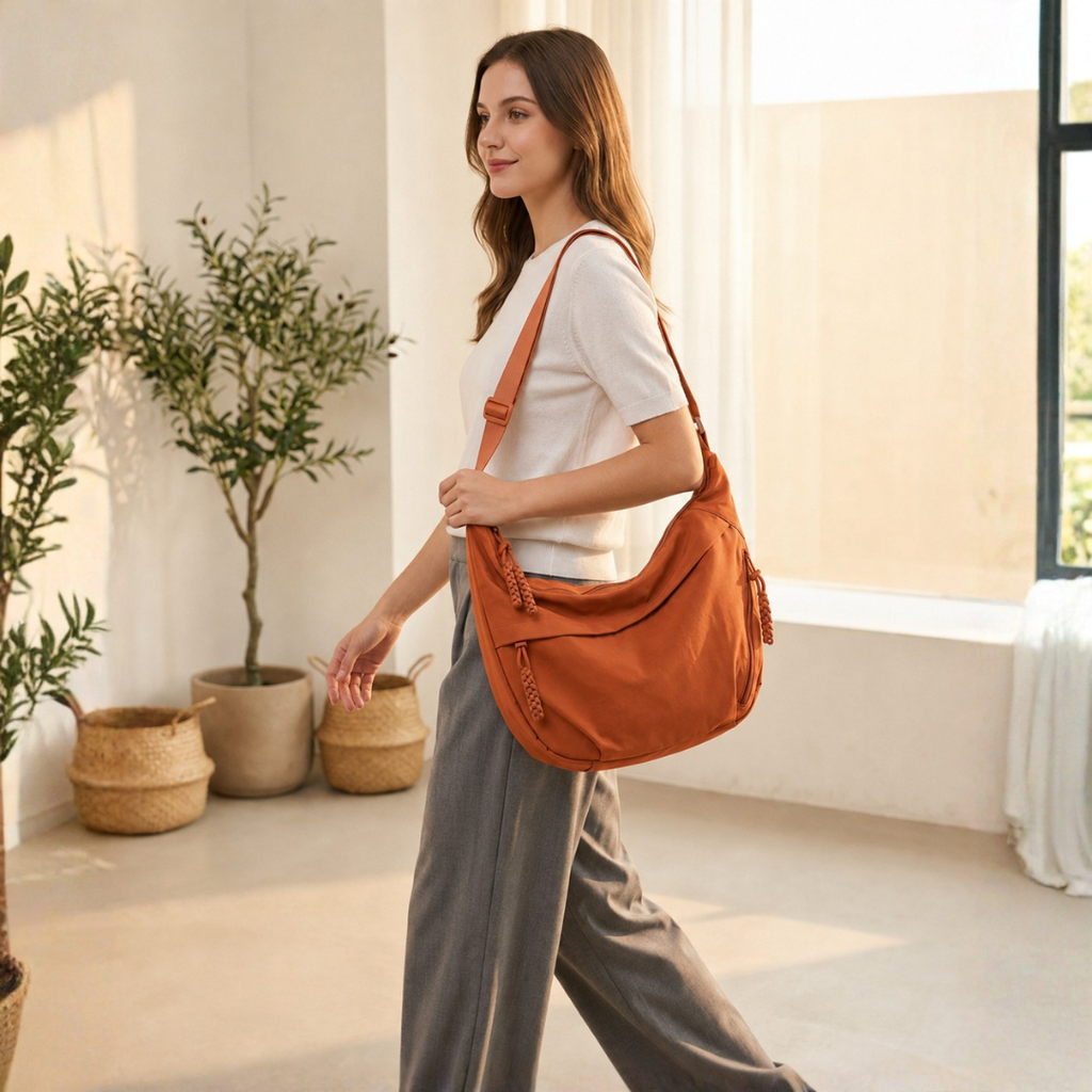 BOLSO HOBO NYLON URBANO "ELENA" (Copia)