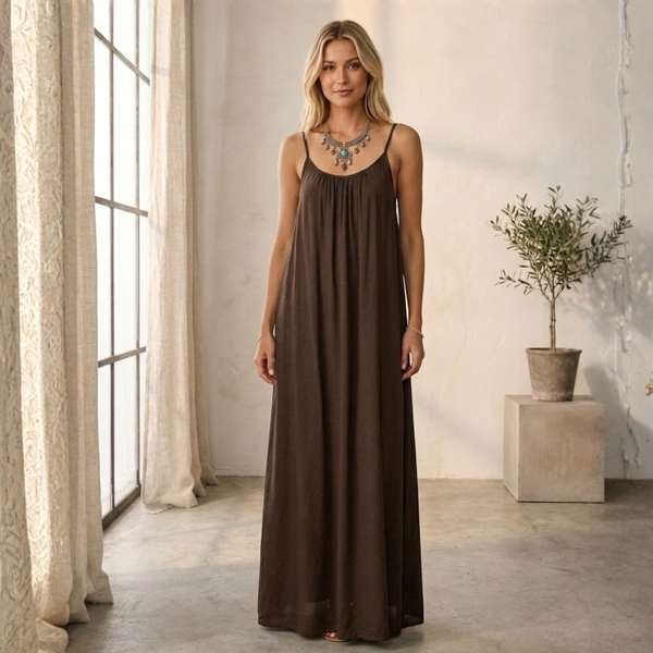 VESTIDO LARGO FLUIDO "AMBRA"