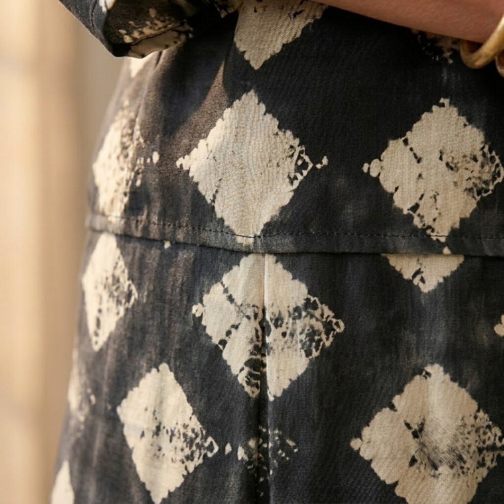 CONJUNTO DE BLUSA Y FALDA ESTAMPADA "GIOIA"