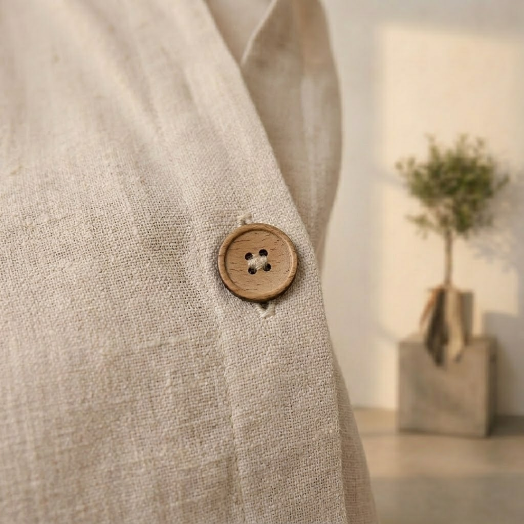 CONJUNTO DE BLUSA DE LINO Y PANTALÓN FLUIDO "GALIA"