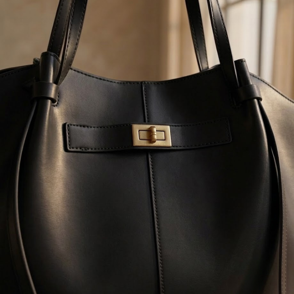 BOLSO SHOPPER DE HOMBRO "ELENA" - NEGRO